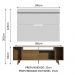 Rack Madesa Cancun com Pés e Painel para TV até 65 Polegadas - Rustic/Branco 5Z9B