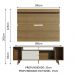 Rack Madesa Cancun com Pés e Painel para TV até 65 Polegadas - Rustic/Branco 6E5Z