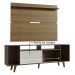Rack Madesa Cancun com Pés e Painel para TV até 65 Polegadas - Rustic/Branco 6E5Z
