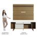 Rack Madesa Cancun com Pés e Painel para TV até 65 Polegadas - Rustic/Branco 6E5Z