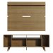 Rack Madesa Cancun com Pés e Painel para TV até 65 Polegadas - Rustic/Branco 6E5Z