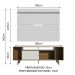 Rack Madesa Cancun com Pés e Painel para TV até 65 Polegadas - Rustic/Branco 6E9B