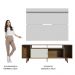 Rack Madesa Cancun com Pés e Painel para TV até 65 Polegadas - Rustic/Branco 6E9B