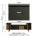 Rack Madesa Cancun com Pés e Painel para TV até 65 Polegadas - Rustic/Preto  7KD8