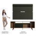 Rack Madesa Cancun com Pés e Painel para TV até 65 Polegadas - Rustic/Preto  7KD8