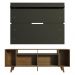 Rack Madesa Cancun com Pés e Painel para TV até 65 Polegadas - Rustic/Preto  7KD8