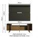 Rack Madesa Cancun com Pés e Painel para TV até 65 Polegadas - Rustic/Preto 5ZD8