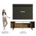 Rack Madesa Cancun com Pés e Painel para TV até 65 Polegadas - Rustic/Preto 5ZD8