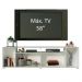 Rack Madesa Cancun e Painel para TV até 58 Polegadas - Branco/Preto 098N