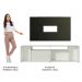 Rack Madesa Cancun e Painel para TV até 58 Polegadas - Branco/Preto 098N
