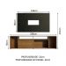 Rack Madesa Cancun e Painel para TV até 58 Polegadas - Rustic/Preto 5Z8N