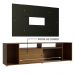 Rack Madesa Cancun e Painel para TV até 58 Polegadas - Rustic/Preto 5Z8N