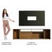 Rack Madesa Cancun e Painel para TV até 58 Polegadas - Rustic/Preto 5Z8N