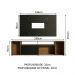 Rack Madesa Cancun e Painel para TV até 58 Polegadas - Rustic/Preto 7K8N