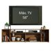 Rack Madesa Cancun e Painel para TV até 58 Polegadas - Rustic/Preto 7K8N