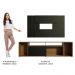 Rack Madesa Cancun e Painel para TV até 58 Polegadas - Rustic/Preto 7K8N