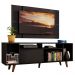Rack Madesa Cancun e Painel para TV até 58 Polegadas com Pés - Preto 8ND8