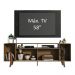 Rack Madesa Cancun e Painel para TV até 58 Polegadas com Pés - Preto/Rustic 7KD8