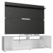 Rack Madesa Cancun e Painel para TV até 65 Polegadas - Branco/Preto