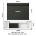 Rack Madesa Cancun e Painel para TV até 65 Polegadas - Branco/Preto/Preto