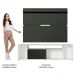 Rack Madesa Cancun e Painel para TV até 65 Polegadas - Branco/Preto/Preto