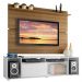 Rack Madesa Cancun e Painel para TV até 65 Polegadas - Branco/Rustic