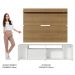 Rack Madesa Cancun e Painel para TV até 65 Polegadas - Branco/Rustic