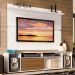 Rack Madesa Cancun e Painel para TV até 65 Polegadas - Branco/Rustic/Branco