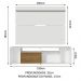 Rack Madesa Cancun e Painel para TV até 65 Polegadas - Branco/Rustic/Branco