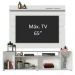 Rack Madesa Cancun e Painel para TV até 65 Polegadas - Branco/Rustic/Branco