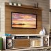Rack Madesa Cancun e Painel para TV até 65 Polegadas - Branco/Rustic/Rustic