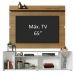 Rack Madesa Cancun e Painel para TV até 65 Polegadas - Branco/Rustic/Rustic