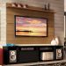 Rack Madesa Cancun e Painel para TV até 65 Polegadas - Preto/Rustic