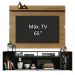Rack Madesa Cancun e Painel para TV até 65 Polegadas - Preto/Rustic