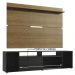 Rack Madesa Cancun e Painel para TV até 65 Polegadas - Preto/Rustic