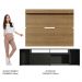 Rack Madesa Cancun e Painel para TV até 65 Polegadas - Preto/Rustic