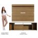Rack Madesa Cancun e Painel para TV até 65 Polegadas - Rustic