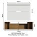 Rack Madesa Cancun e Painel para TV até 65 Polegadas - Rustic/Branco