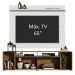Rack Madesa Cancun e Painel para TV até 65 Polegadas - Rustic/Branco
