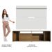 Rack Madesa Cancun e Painel para TV até 65 Polegadas - Rustic/Branco