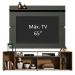 Rack Madesa Cancun e Painel para TV até 65 Polegadas - Rustic/Preto