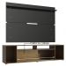 Rack Madesa Cancun e Painel para TV até 65 Polegadas - Rustic/Preto