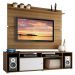 Rack Madesa Cancun e Painel para TV até 65 Polegadas - Rustic/Rustic/Branco