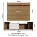 Rack Madesa Cancun e Painel para TV até 65 Polegadas - Rustic/Rustic/Branco