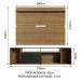 Rack Madesa Cancun e Painel para TV até 65 Polegadas - Rustic/Rustic/Preto