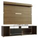 Rack Madesa Cancun e Painel para TV até 65 Polegadas - Rustic/Rustic/Preto