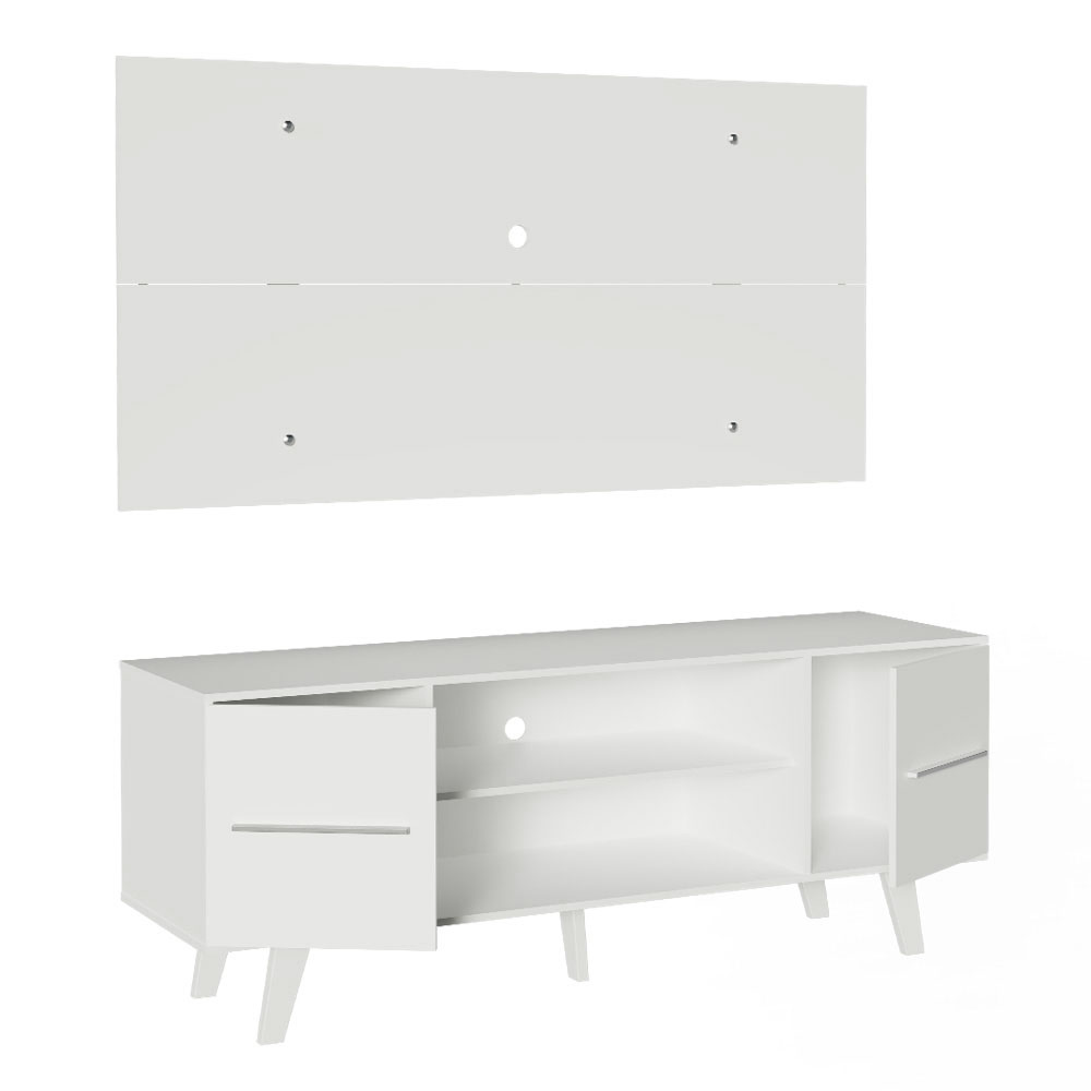 Rack Madesa Copenhagen e Painel para TV até 55 Polegadas