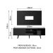 Rack Madesa Dubai com Pés e Painel para TV até 58 Polegadas - Preto/Rustic 8ND8