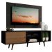 Rack Madesa Dubai com Pés e Painel para TV até 58 Polegadas - Preto/Rustic D8D8