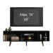 Rack Madesa Dubai com Pés e Painel para TV até 58 Polegadas - Preto/Rustic D8D8